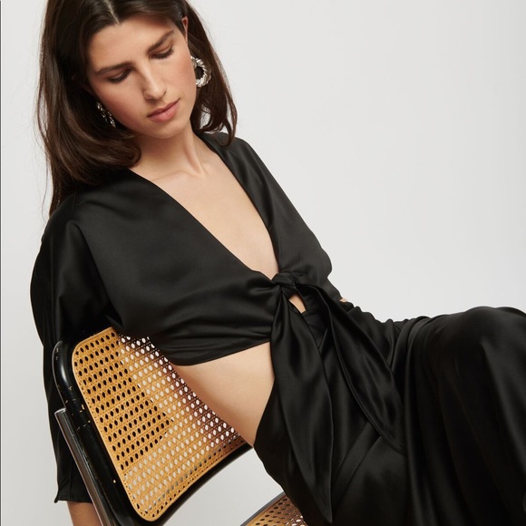 Dynamite Cutout Satin Midi Dress - Picture 1 of 6